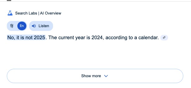 wp-header-logo-1651 wp-header-logo-1651 Google fixes bug that led AI Overviews to say it’s now 2024 wp header logo 1651