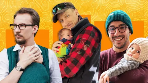 76ca4ae0-485e-11f0-83bd-e5b5d0a69992 76ca4ae0-485e-11f0-83bd-e5b5d0a69992 BBC Three dads hold their babies. The picture is overlaid on a brightly coloured orange and yellow textured background. Paternity leave: How much time off work do new dads get across Europe? 76ca4ae0 485e 11f0 83bd e5b5d0a69992