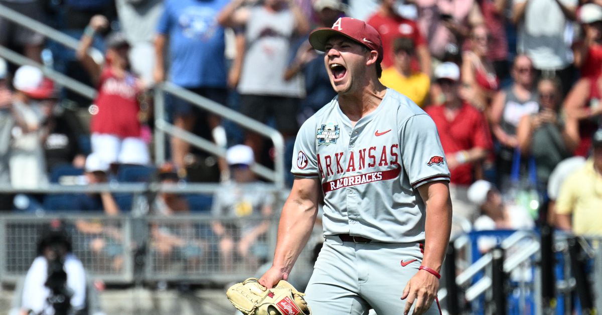 wp-header-logo-823 wp-header-logo-823 Gage Wood throws third no-hitter in MCWS history to keep Arkansas’ season alive wp header logo 823