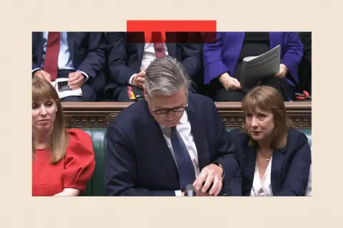 224e92b0-58f2-11f0-b5c5-012c5796682d 224e92b0-58f2-11f0-b5c5-012c5796682d House of Commons/UK Parliament/PA Wire Screen grab of Rachel Reeves (right) crying as Prime Minister Sir Keir Starmer speaks during Prime Minister's Questions in the House of Commons, London
Labour might be down, but it's not necessarily out – voters reflect on a year in power 224e92b0 58f2 11f0 b5c5 012c5796682d