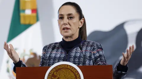 8d70bcb0-5f7a-11f0-bfab-05b7e52aafec 8d70bcb0-5f7a-11f0-bfab-05b7e52aafec EPA Mexican President Claudia Sheinbaum speaks at a press conference at the National Palace in Mexico City EU and Mexico criticise Trump's proposed 30% tariff 8d70bcb0 5f7a 11f0 bfab 05b7e52aafec