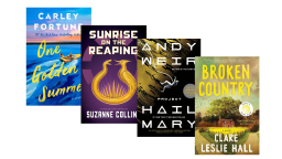 "One Golden Summer," "Sunrise on the REaping," "Hail Mary," and "Broken Country" book covers  Prime Day 2025 ends tonight! Get live updates on the top deals. images 1