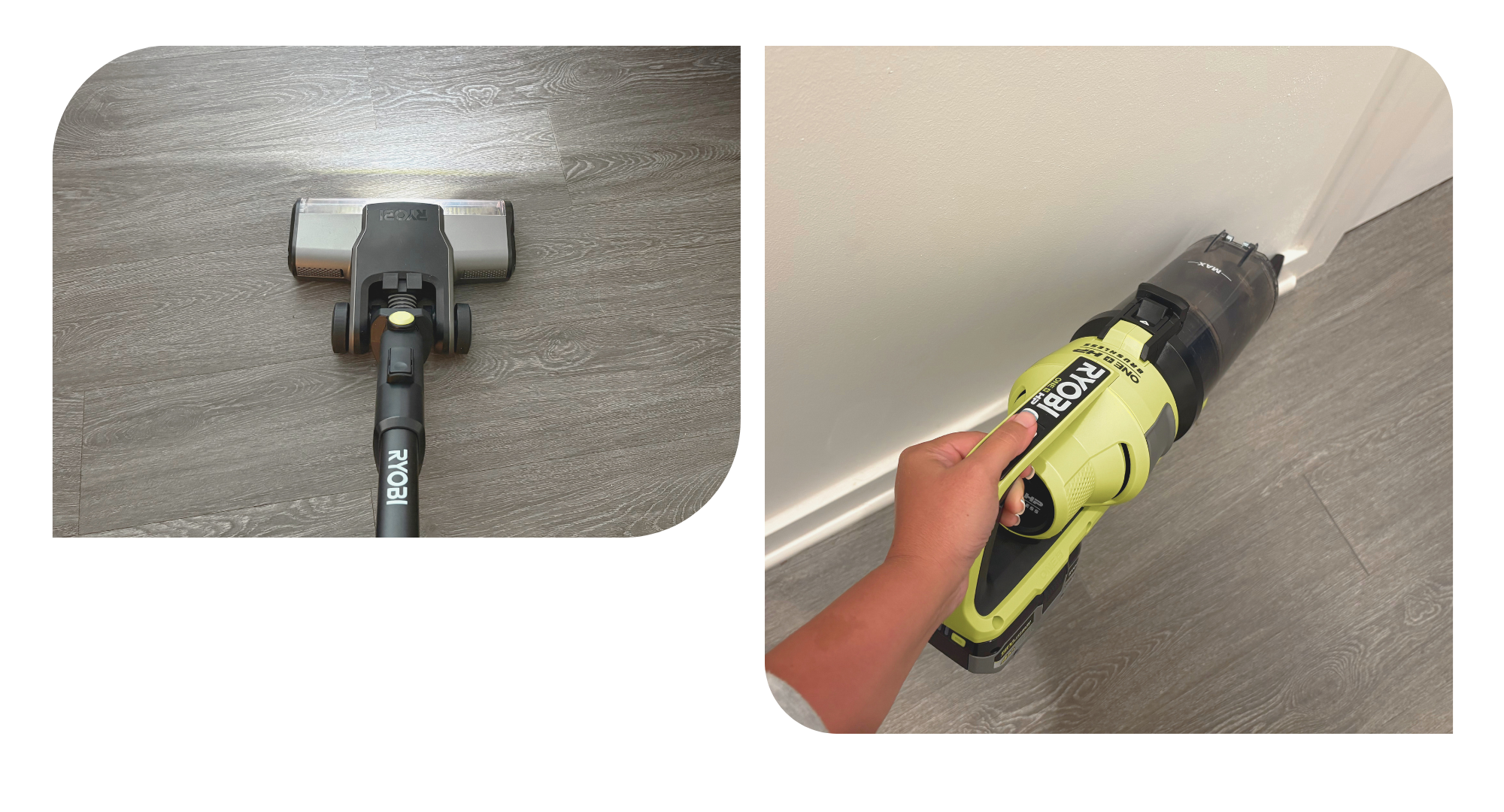 images-2 images-2 A two-panel image showing the Ryobi stick vacuum in use. On the left, the vacuum's head illuminates a dark floor with its LED light. On the right, the vacuum is used as a handheld to clean a white baseboard. The Ryobi vacuum I use every day is just $169 — but the deal ends tomorrow images 2