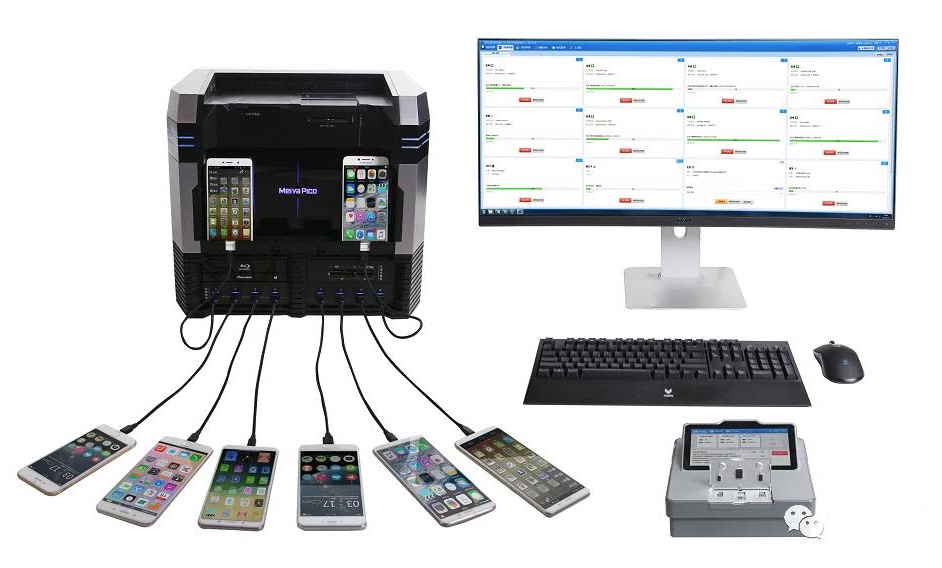 whz27x4909 whz27x4909 An Massistant device showing a tower computer plugged into several iPhones. Chinese authorities are using a new tool to hack seized phones and extract data whz27x4909